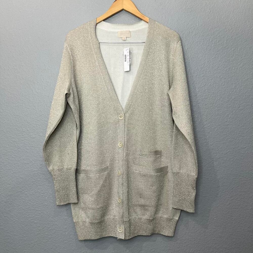 Collection j crew cream glittery cardigan